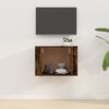 vidaXL Wall Mounted TV Cabinet Smoked Oak 57x34.5x40 cm