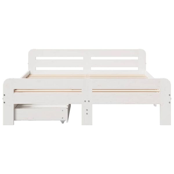 vidaXL Bed frame without Mattress White 160x200 cm Solid Wood Pine
