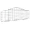 vidaXL Arched Gabion Baskets 15 pcs 200x30x60/80 cm Galvanised Iron