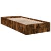 vidaXL Bed Frame without Mattress Smoked Oak 90x190 cm Single