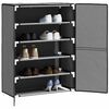 vidaXL Shoe Cabinet Grey 60x28x90 cm Fabric