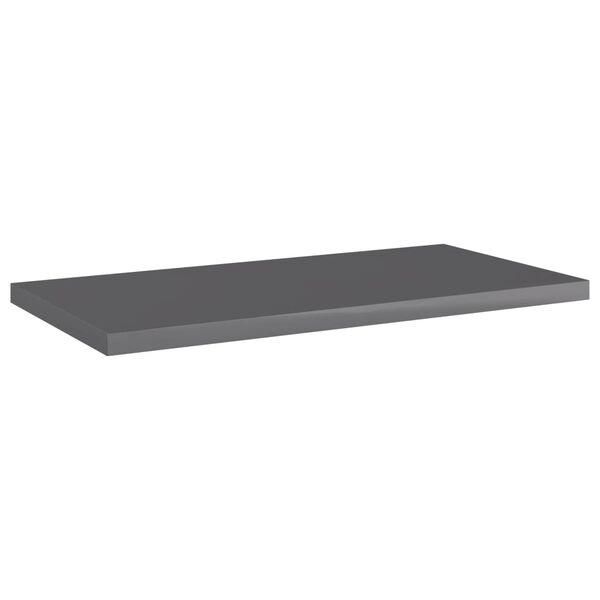 vidaXL Bookshelf Boards 8 pcs High Gloss Grey 40x20x1.5 cm Engineered Wood