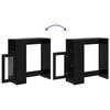 vidaXL Bar Table Black Oak 101 x 40 x 103.5 cm Engineered Wood