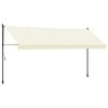 vidaXL Retractable Awning Cream 400x150 cm Fabric and Steel