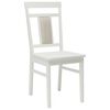 vidaXL Dining Chair 2 pcs White Solid Wood