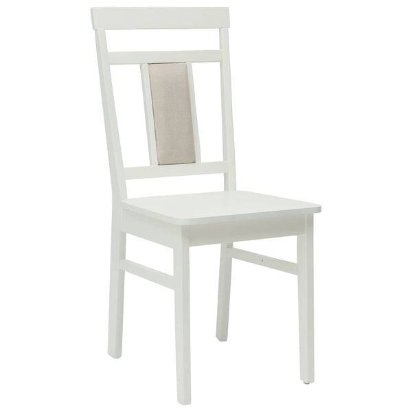 vidaXL Dining Chair 2 pcs White Solid Wood