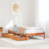 vidaXL Bed Frame without Mattress Wax Brown 90x200 cm Solid Wood Pine