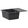 vidaXL Kitchen Sink Single Basin Granite 56 x 46 x 19 cm Graphite