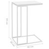 vidaXL Side Table White 40x30x59 cm Engineered Wood