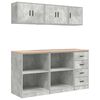vidaXL Garage Cabinets 6 pcs Concrete Grey Engineered Wood