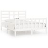 vidaXL Bed Frame without Mattress White 120x200 cm Solid Wood Pine