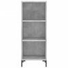 vidaXL Highboard Concrete Grey 34.5x34x180 cm Engineered Wood