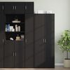 vidaXL Slim Storage Cabinet Black 30x42.5x225 cm Engineered Wood
