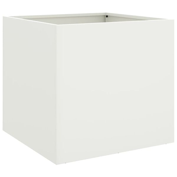 vidaXL Planter White 42x40x39 cm Steel