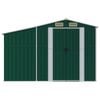 vidaXL Garden Shed Green 277x365.5x179 cm Galvanised Steel