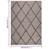 vidaXL Shaggy Rug High Pile Beige and Anthracite 140x200 cm
