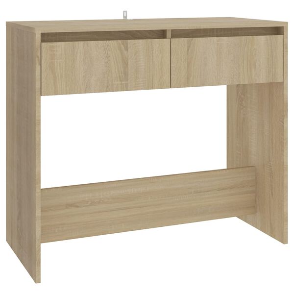 vidaXL Console Table Sonoma Oak 89x41x76.5 cm Steel