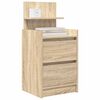 vidaXL Bedside Cabinets with 2 Drawers 2 pcs Sonoma Oak 38x34x80 cm