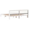 vidaXL Bed Frame without Mattress White 200x200 cm Solid Wood Pine