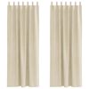 vidaXL Blackout Curtains 2 pcs Cream 140 x 260 cm Velvet