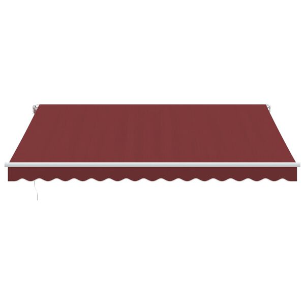 vidaXL Manual Retractable Awning Burgundy 400x300 cm