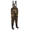 vidaXL Chest Waders with Boots PVC Coated Polyester Size 39 Camouflage