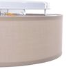 vidaXL Ceiling Lamp Taupe 30 x 13.5 cm Fabric