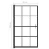 vidaXL Shower Enclosure ESG 80x140 cm Black