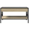 vidaXL Coffee Table with Infinity LED Sonoma Oak 70x50x38 cm