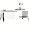 vidaXL Coffee Table High Gloss White 90x50x36.5 cm Engineered Wood