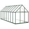 vidaXL Greenhouse with Base Frame Green 445x169x195 cm Aluminium