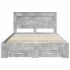 vidaXL Bed Frame with Drawer with Headboard Manual Engineered Wood