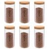 vidaXL Storage Glass Jars with Cork Lid 6 pcs 1400 ml