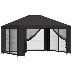vidaXL Garden Gazebo with Sidewalls 4 x 3 m Anthracite