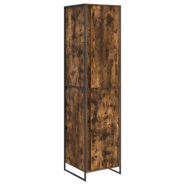 vidaXL Warderobe 2 pcs Smoke Oak 50 x 50 x 200 cm Engineered Wood