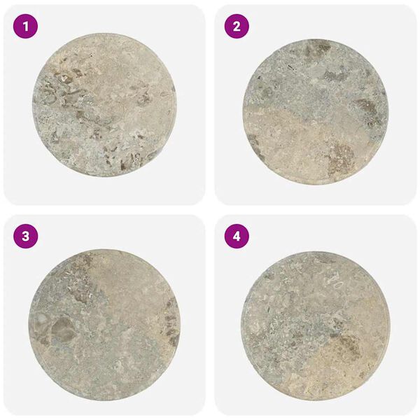 vidaXL Table Top Grey &Oslash;50x2.5 cm Marble