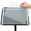 vidaXL Pedestal Poster Stand Manual Black A4 Aluminum and PVC