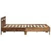 vidaXL Bed Frame with Headboard Old wood 140 x 190 cm Engineered wood