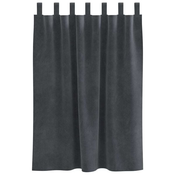 vidaXL Blackout Curtains 2 pcs Light Grey 140 x 140 cm Velvet