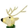 vidaXL LED Reindeers 4 pcs Gold Fabric