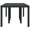 vidaXL Garden Dining Table Anthracite 250 x 100 x 73 cm Poly Rattan