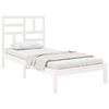 vidaXL Bed Frame without Mattress White Solid Wood 100x200 cm