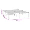 vidaXL Metal Bed Frame without Mattress Black 140x200cm