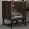 vidaXL Bedside Cabinets with Glass Doors 2 pcs Brown Oak 35x37x50 cm