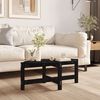 vidaXL Coffee Table Black 87x48x35 cm Solid Wood Pine
