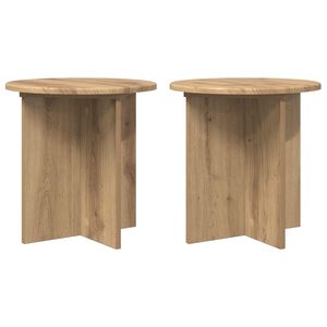 vidaXL Plant Stand 2 pcs Artisan Oak 40 x 40 x 40 cm Engineered Wood