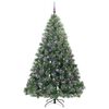 vidaXL Artificial Christmas Tree with 300 LEDs Green 210 cm PE and PVC