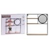 H&S Collection Wall Rack with Mirror 40x10x40 cm
