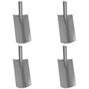 vidaXL Shovel Head 4 pcs Silver 43 x 17 cm Powder-Coated Steel