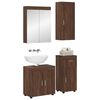 vidaXL Bathroom Furniture Set TULUM Brown Oak Engineered Wood